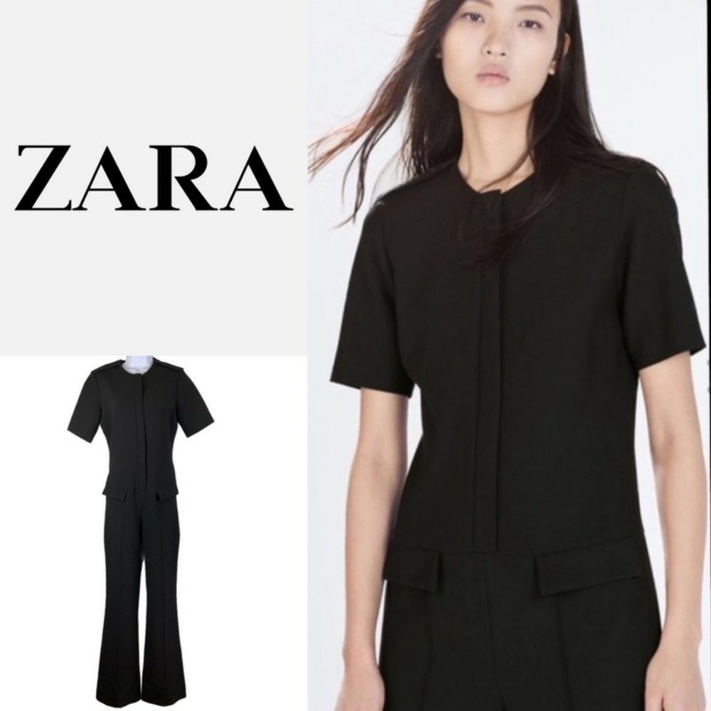 Zara Women Jumpsuit with Faux Pockets S